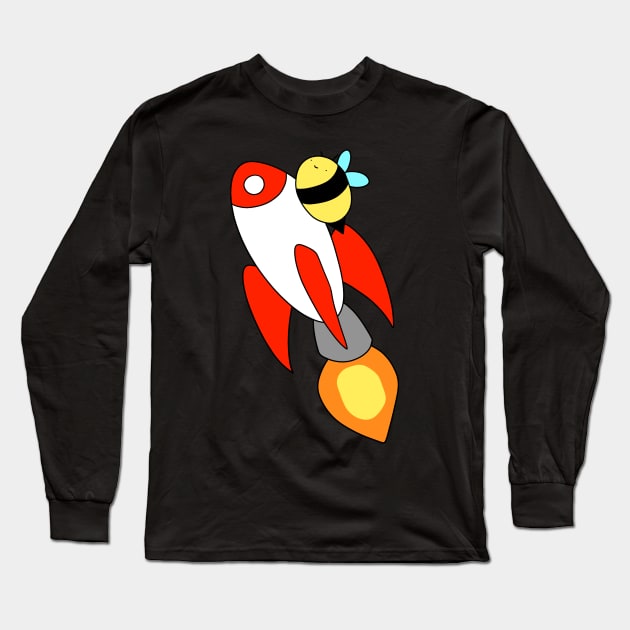 Rocket Ship Bee Long Sleeve T-Shirt by saradaboru